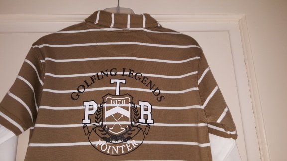 Pointer beige wit gestreept poloshirt maat 116 nieuw - 6