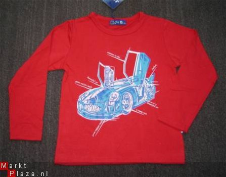 Jongens longsleeve Auto Rood maat 12 - 5