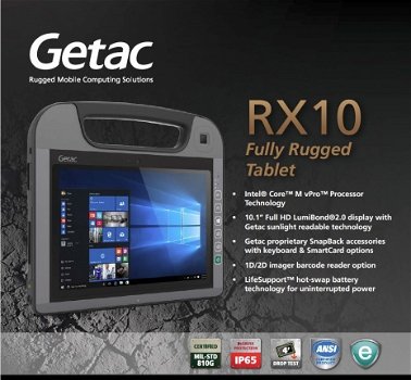 Fully rugged tablet PC Getac RX10 Premium USB BT WLAN 4G GPS Win 10 Pro RF1OYQDB5HXX - 2