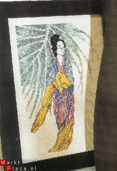 borduurpatroon 3951 vier japanse schilderijtjes - 1
