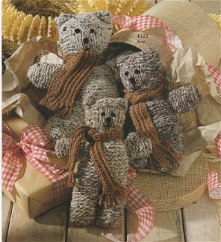 patroon 1 breipatroon drie teddybeertjes - 1