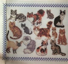 Borduurpatroon 003 kattenschilderij