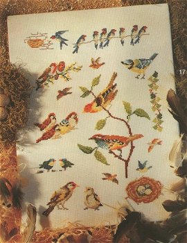 Borduurpatroon 7543 schilderij met vogels - 1