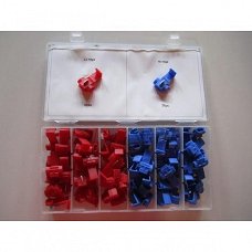 Schotchlocks blauw/rood assortiment 70 stuks in handige opbergdoos