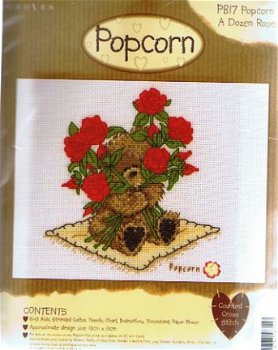 SALE POPCORN BORDUURPAKKET ,A DOZEN ROSES PB17 - 1