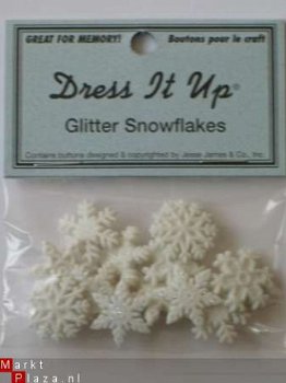 dress it up glitter snowflakes - 1