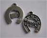 bedeltje/charm dieren : hoefijzer good luck - 17x15 mm - 1 - Thumbnail