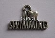 bedeltje/charm sport : i love swimming - 20x15 mm - 1 - Thumbnail