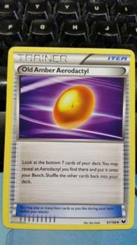 Old Amber Aerodactyl 97/108 BW Dark Explorers - 1