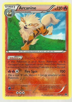 Arcanine 12/99 Rare (reverse) BW Next Destinies - 1