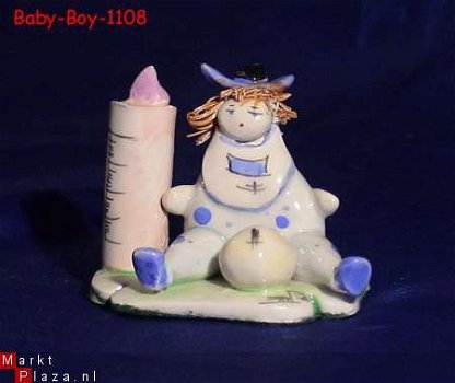 Luxe handgemaakte porceleinen Baby zittend bedankjes suikers - 1