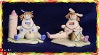 Luxe handgemaakte porceleinen Baby zittend bedankjes suikers - 1 - Thumbnail