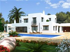 Moderne Ibiza stijl villa met zeezicht Moraira