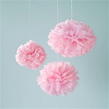 PomPom, papieren bollen, tissue bollen, huwelijk decoratie - 2