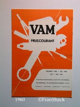 [1960] VAM prijscourant 1960-1961, VAM - 1