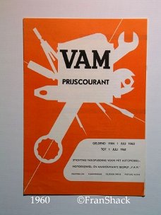 [1960] VAM prijscourant 1960-1961, VAM