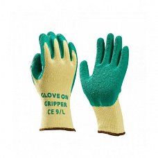 handschoen latex gecoat groen L (9)