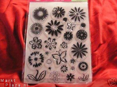 SCRAPPY CAT clear stamps flowers en more - 1