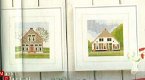 borduurpatroon 4046 drie schilderijen met huisjes - 1 - Thumbnail