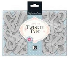 SALE! NIEUW Twinkle Type Silver Glitter Alphabet ChipBox K&Company