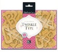 SALE! NIEUW Twinkle Type Gold Glitter Alphabet ChipBox K&Company - 1