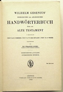 Hebräisches und Aramäisches Handwörterbuch OT 1921 Gesenius - 1