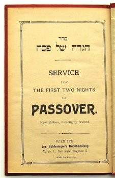 Service for the First Two Nights of Passover 1924 Hebreeuws - 2