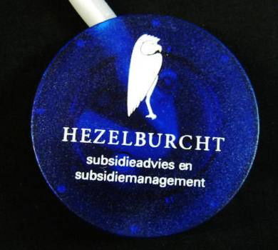 Hezelburcht notitiehouder,NIEUW,20 cm hoog,blauw-zilver - 3