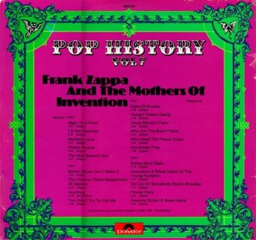 Frank Zappa /Mothers Of Invention Pop History (Psychedelic ) - 2