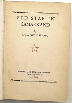 Red Star in Samarkand 1930 Anna Louise Strong Oezbekistan - 4