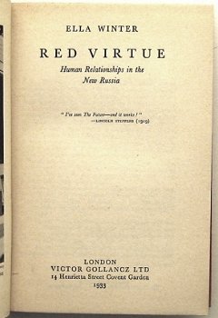 Red Virtue 1933 Ella Winter - Recensie-exemplaar Rusland - 4