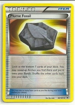 Plume Fossil 93/101 (reverse) BW Noble Victories - 1