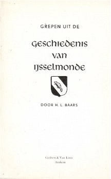 Grepen uit de geschiedenis van IJsselmonde door H.L. Baars - 1
