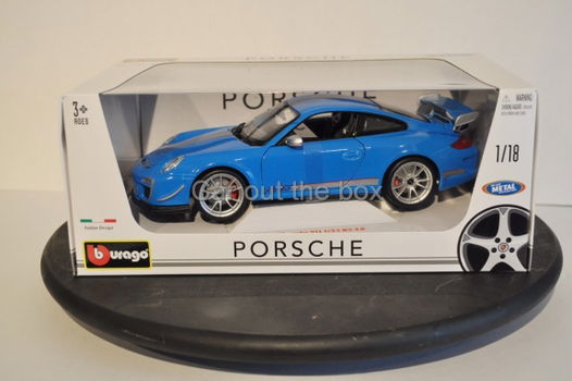 Porsche 911 GT3 RS 4.0 2012 blauw 1:18 Bburago - 2