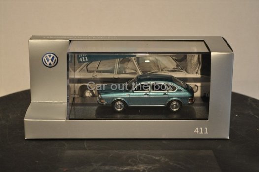 VW 411 1968 blauw 1:43 Minichamps - 4