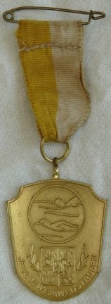 Medaille, Jeugdzwemwedstrijden, met lintje.