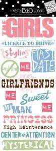 ME&MY BIGIDEAS glitter stickers girl sayings