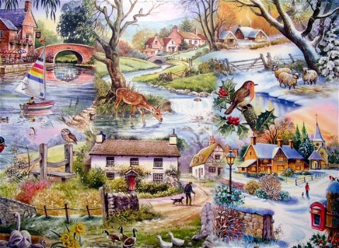 House of Puzzles - All Seasons - 500 Stukjes Nieuw - 1