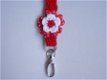 ** Gehaakt keycord polkadot (rood) - 1 - Thumbnail