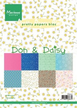 SALE NIEUW A5 Paper Pack Don & Daisy van Marianne Design 32 vel - 1