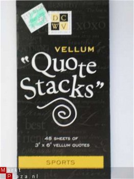 OPRUIMING DCWV vellum quote stack sports - 1