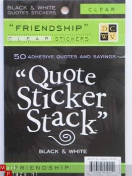 DCWV clearsticker quote stack friendship - 1