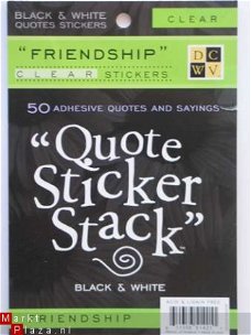 DCWV clearsticker quote stack friendship