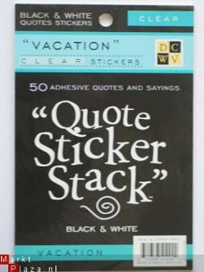 DCWV clearsticker quote stack vacation