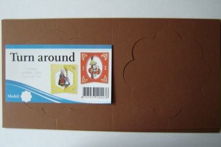 Turn Around wenskaart [bruin] met envelop - 1