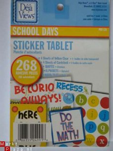 deja views cardstock&clear stickers schooldays