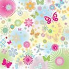 NIEUW Paper Stack Blossoms & Butterflies 48 vel DCWV 8X8