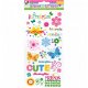 SALE NIEUW glittered rub-ons Sayings Blossoms & Butterflies van DCWV - 1 - Thumbnail
