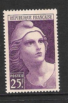 Frankrijk 1945-47 Marianne de Gandon 25F plakker - 1