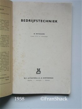 [1958] Bedrijfstechniek, Riphagen, Kemperman. - 2